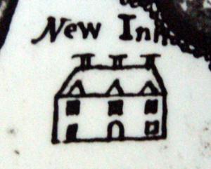 The New Inn on a map of 1718 [L33/286 folio 6]
